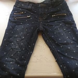 Super Skinny Heart Jeans with Zippers
